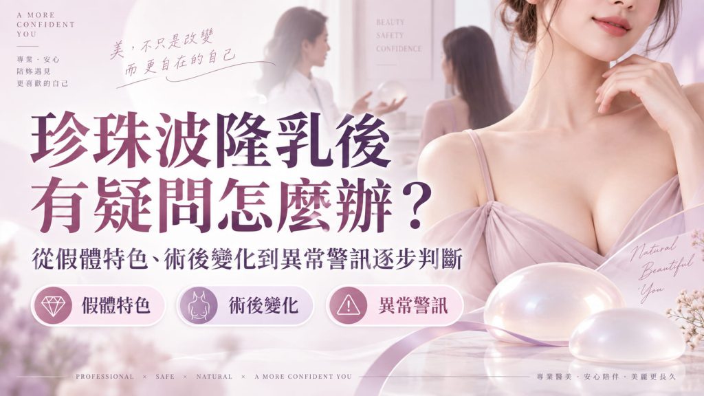 珍珠波隆乳後有疑問怎麼辦?先從假體特色、術後變化到異常警訊逐步判斷