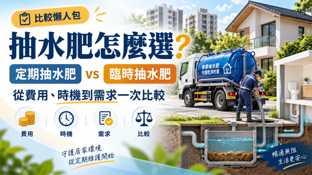 抽水肥怎麼選？定期抽水肥 vs 臨時抽水肥，從費用、時機到需求一次比較